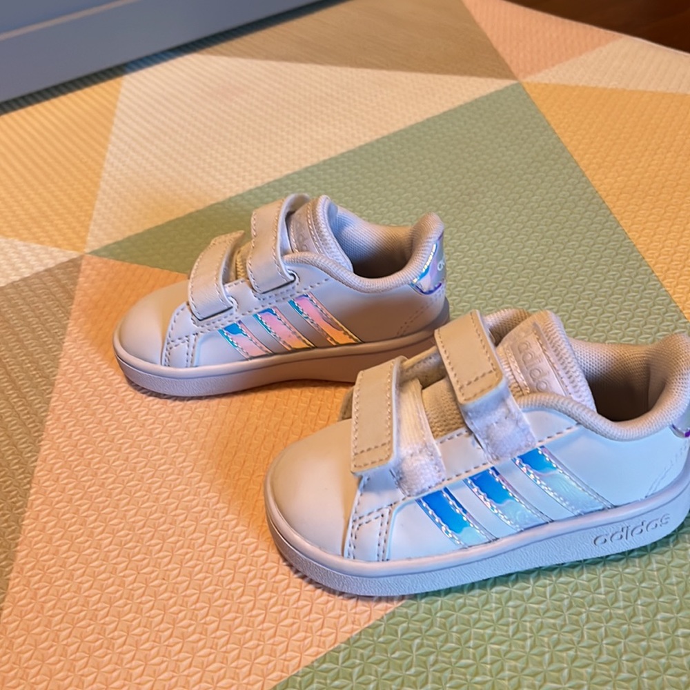 New Adidas Classics with iridescent stripping
